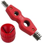 2 Pcs Pipe Reamer Deburring Tool PVC Pipe Reamer 4 In 1 Pipe Deburring Brush Pipe Reamer Tool Deburring Brush Copper Pipe Cleaner and Reamer Set for PVC Tubing, Aluminum Pipes,Tubing Chamfer Tool