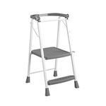 COSCO 2-Step Kitchen Stepper™ Adult Folding Step Stool, Kids Folding Stepper, Grey