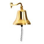 Brass Decorative Wall Hanging Bell Brass Bell Pooja Bell Brass Hanging Bell for Festival Home Decoration Home Pooja Room Mandir Hanuman g Ghanti Brass Bell (Pack of 1 Nos Size 5 Inches)