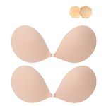 Awant Strapless Sticky Bra Invisible Sticky Boobs Silicone Adhesive Bra Backless Pushup Lift Bra