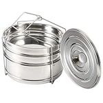 Stainless Steel Stackable Steamer Insert Pans Pressure Pot Accessories with Sling for Instant Pot Baking Lasagna Pan Food Steamer Pot in Pot steamer