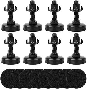 Adjustable Furniture Leveling Feet, Adjustable Leg Levelers for Cabinets Sofa Tables Chairs Raiser, Heavy Duty Height Adjuster Furniture Leveler Foot with T- Nut Kit 3/8”-16 Thread (8 Pack)