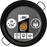 Alises - Enamelled Carbon Steel Pan (Naturally Non-Stick) Paella Pan 24 cm - Paella Pan Regular 24 cm