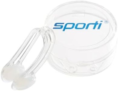 Sporti Nose Clip - Nose Plugs for Swimming, Waterproof Pool Nose Clip for Adult, Competitive Swimmer Nose Protector for Lap Swimming - Nose Clip - Clear