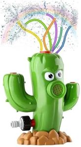 2-in-1 Sprinkler for Kids,Water Sprinklers T Ball Set for Kids,Water Baseball Outdoor Toys for Backyard Water Fun (Cactus sprinkler)
