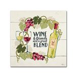 Trademark Fine Art Wine and Friends V by Janelle Penner, 24x24 Canvas Wall Art