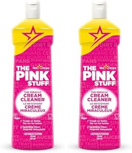Stardrops The Pink Stuff Miracle Cream Cleaner, Stainless Steel & Multi-Purpose Surfaces, Removes Grease, Grime, Limescale & Soap Scum, Tough on Stains, Gentle on Surfaces, 500ml 16.9oz (Pack of 2)