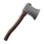 Woodsman Axe Accessory - Pack of 1 - Plastic Axe Prop With Wooden Handle - Perfect Fake Axe for Halloween and Book Fancy Dress Prop