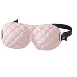 Bucky Ultralight Comfortable Contoured Travel and Sleep Eye Mask, Pink Scallop, One Size