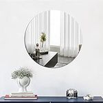 15.7" Wall Mirror Acrylic Plexiglass Bathroom Round Mirror Circle Mirror for Wall Farmhouse Wall-Mounted Large Mirrors for Make Up Vanity Wall Mounted Mirror Living Room Entryway Bedroom Decor