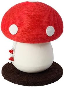 PECHVINO Mushroom Cat Scratching Post - Unique Design, Sisal-Wrapped, Ideal for Medium and Small Cats, No Assembly Required