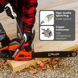 BU-KO 65cc Petrol Chainsaw 20" – 20 Inch Gas Powered Saw