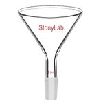 stonylab Glass Short Stem Powder Funnel with 100 mm Top O.D. and 24/40 Inner Joint Filter Funnel Glass Funnel