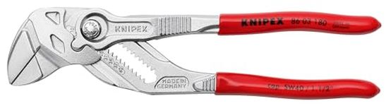 Knipex Pliers Wrench pliers and a wrench in a single tool chrome-plated, plastic coated 180 mm 86 03 180