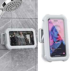 cymtkbr Shower Phone Holder Waterproof,480° Rotating Wall Phone Holder Mount with HD Touch Screen Guardian Phone up to 7 inch for iPhone 15 14 13 12 Pro 11 XR Max Samsung Galaxy S21