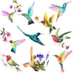 20 Pieces Large Size Hummingbird Window Hummingbird Decals for Window Anti-Collision Window Clings Decals to Prevent Bird Strikes on Window Glass Non Adhesive Vinyl Cling Hummingbird Stickers