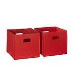 RiverRidge 02-010 2-Piece Folding Storage Bin, Red