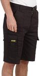 SITE KING Mens Combat Cargo Work Shorts Sizes 28 to 52 - Black/Navy/Khaki (34 Waist / 13" Length Shorts, Black)