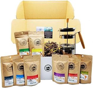 Coffee Gift Box Set 8 Assorted 2oz bags plus1 French Press Stainless Steel Glass Coffee Maker. Amazing coffees from all over the world.