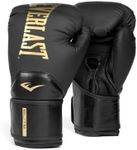 Everlast Elite 2 Boxing Gloves (Black/Gold, 16oz)