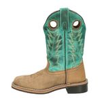 Smoky Mountain Boots Unisex-Child Kids Stars and Stripes Western Boots, Brown Distress/Turquoise, 13 US Little Kid