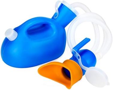 ONEDONE Urinals for Men Women - Portable Urine Bottle Spill Proof Female Urinals Pee Bottle w/Separate Urine Outlet Soft Funnel 68 OZ Urinal for Women Hospital Home Camping Leakproof 47" Long Tube