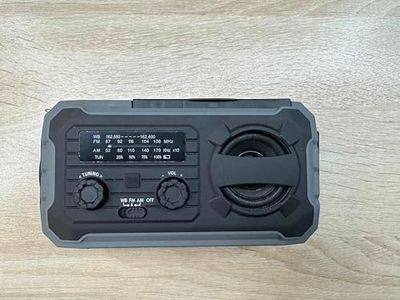 Hand Crank Emergency Radio, 10000mAh Weather Radio with AM/FM/NOAA, Solar Prower, SOS Alarm, Phone Charging, LED Flashlight, Portable Survival Gear for Outdoor & Home Emergencies Kits, Grey