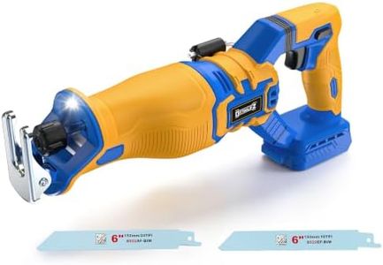 Diytoolifz Brushless Cordless Reciprocating Saw Compatible with Dewalt 20V Battery, 1-1/8" Stroke & 3000 SPM with Anti-Vibration Structure for Stable Cutting, 2 Blades for Wood, Metal & PVC(Tool Only)