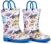 Nickelodeon Paw Patrol boys Character Printed Waterproof Easy-On Handles PVC Rain Boots