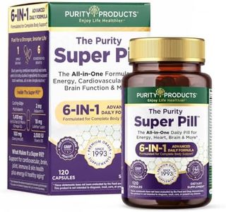 Purity Products Purity Super Pill Elite Multi + Krill Oil + Fish Oil - Vitamins + Minerals, CoQ10, Lutein - 6 Advanced Formulas in 1 Supports Healthy Brain, Joints, Heart + More - 90 Mini Softgels