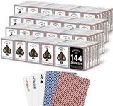 Regal Games [144 Decks] Rockets Bulk Playing Cards Set for Adults & Professionals - 310 GSM Linen Finish - Poker Cards for Blackjack, Euchre, Canasta - Casino Grade, Travel & Game Night Cards