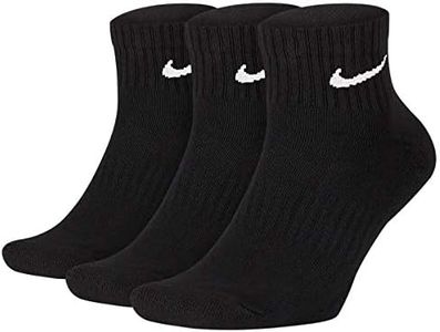 Nike U NK Everyday Cush QTR 3PR Chaussettes Homme, Blanc/Noir, L (Taille Fabricant : L), Noir/Blanc