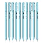 Hauser XO 0.7mm Ball Pen Box Pack | Sleek Body & Minimalistic Design | Matt Finish & Solid Body Type | Low Viscosity Ink With Ultra Durable Tip | Blue Ink, Pack of 10 Pens