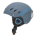 STOMP Ski & Snowboarding Snow Sports Helmet with Build-in Pocket in Ear Pads for Wireless Drop-in Headphone (Matte Blue, X-Large)