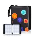 CLOVERCAT Waterproof 9 Pocket Trading Card Binder Compatible with Amiibo Cards - Portable Storage Case with Sheets - Holds Up to 720 Cards (Black, 9 Pocket)