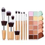 Professional Makeup Cream Contour Palette, Joyeee 12 Colours Concearler Full Coverage & Makeup Brush Set Contour Concearler Palette Contouring Face Make Up Gift for Women Girls