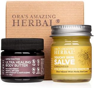 Ora's Amazing Herbal, Eczema Relief, Touchy Skin Salve, Ultra Healing Body Butter, Eczema Cream, Eczema Balm, Herbal Salve, Travel Size, 1oz each