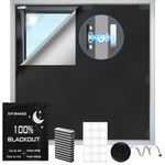 100% Magnetic Blackout Blinds 300 x 148 cm, Portable Black Out Shades Blackout Curtains for Bedroom, Media Room, Nursary, RV, Black Out Window Cover No Drill with Strong Magnets
