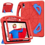 LKOOZO Kids Case for iPad (A16) 11th Generation 11 Inch 2025 / iPad 10th Generation 10.9 inch 2022, Shockproof Cover with Built-in Screen Protector (Red)