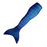 Mermaid Tail for Swimming (No Monofin) with MER-Shield Tip Protection, Child Sizes (Ocean Deep, Child Medium (6/7))