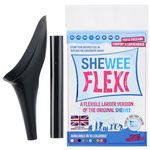 SHEWEE Flexi – The Original Female Urinal – Made in the UK – Reusable, Flexible & Portable Urination Device. Festival, Camping, Car, Hiking Essentials for Women. Stand to Pee Funnel – Black