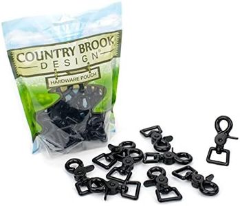 Country Brook Design - 3/4 Inch Black Powder Coated Trigger Swivel Snap Hooks (Pack of 10)