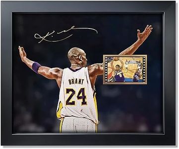 sufenvera Signed Kobe Bryant Film Photo Collage,Kobe Memorabilia Framed Poster Gifts for Basketball Fans on Birthday/Christmas/Father's Day 10x8 Inches
