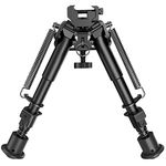 CVLIFE 6-9 Inches Tactical Rifle Bipod Adjustable Spring Return with Adapter