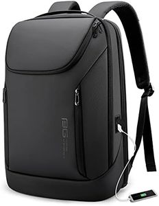 BANGE Business Smart Backpack Waterproof fit 15.6 Inch Laptop Backpack with USB Charging Port,Travel Durable Backpack, Black(three Pocket), Large, Fashion