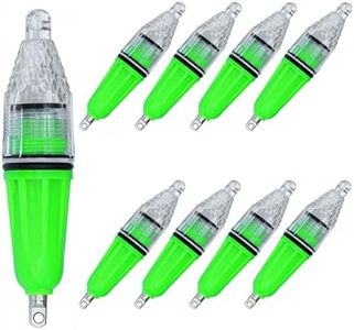 Edearkar 8-Pack Underwater Light Green Color 4.73 inch Deep Drop LED Light Waterproof Flashing Fishing Light Attractive Light Bait Lure Lamp