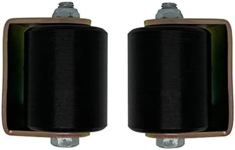 Slide Gate Guide Roller 3" Black Hard Nylon UHMW Rollers with C Bracket 2 Pack Rear Post Welded Assembly Heavy Duty Anti Tipping Sealed Ball Bearing Sliding Rolling Gates Guider - Eagle Rollers EG103