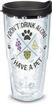 Tervis 1301435 I Don't Drink Alone-I Have A Pet Insulated Tumbler, Tritan, Clear