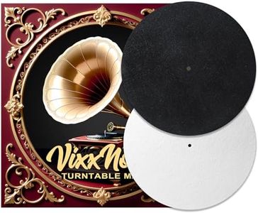 VixxNoxx 2pcs 12 Inch Wool Record Player Felt Mats – Anti-Static Turntable Slipmat, Shock Absorbing and Protective Pad for Phonograph Turntables, Improves Audio Performance