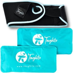 Toughito Ice Packs for Injuries - Hot & Cold Gel Ice Packs for Wrist, Back, Neck, Muscle, Knee & Ankle - Adjustable Reusable Ice Packs Wrap for Tmj, Migraine Relief & Wisdom Teeth Recovery - SkyBlue